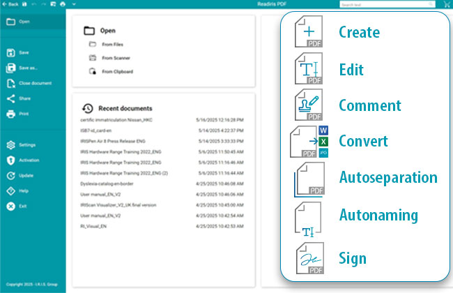 Readiris PDF Elite - The PDF Powerhouse for all Professionals