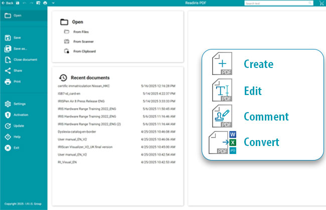 Readiris PDF essential - Best PDF Manager & converter for paperless office