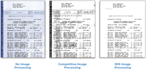 Transcript IRIS OCR comparison